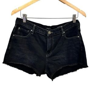 fidelity denim taylor ultra high cut off jean shorts dark black women’s size 27